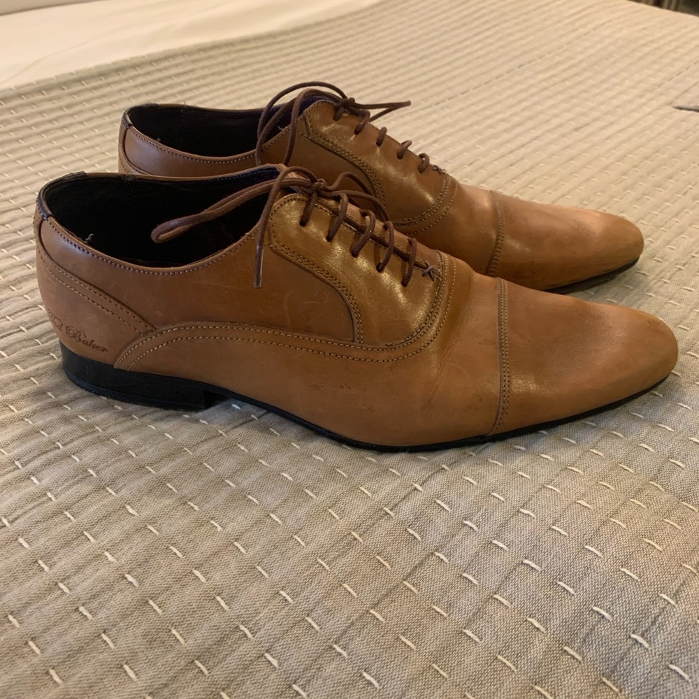 Men’s Ted Baker dress shoes. Saddle brown, size 7